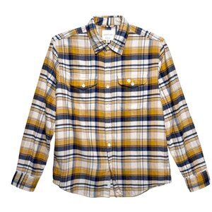 NWT AMERICAN EAGLE MEN'S BUTTON UP SOFT 100% COTTON  FLANNEL PLAID CABINCORE M